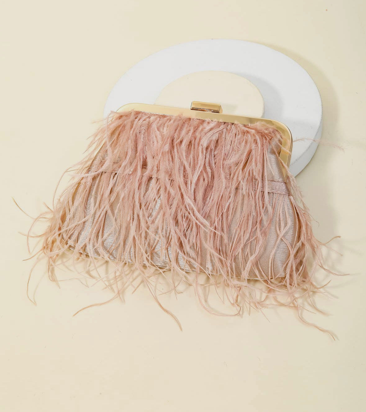 Feather Fringe Clutch