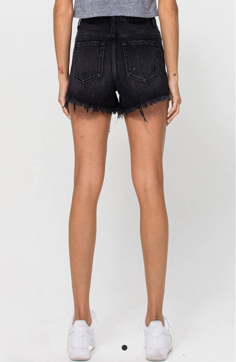 Black Denim cut-offs